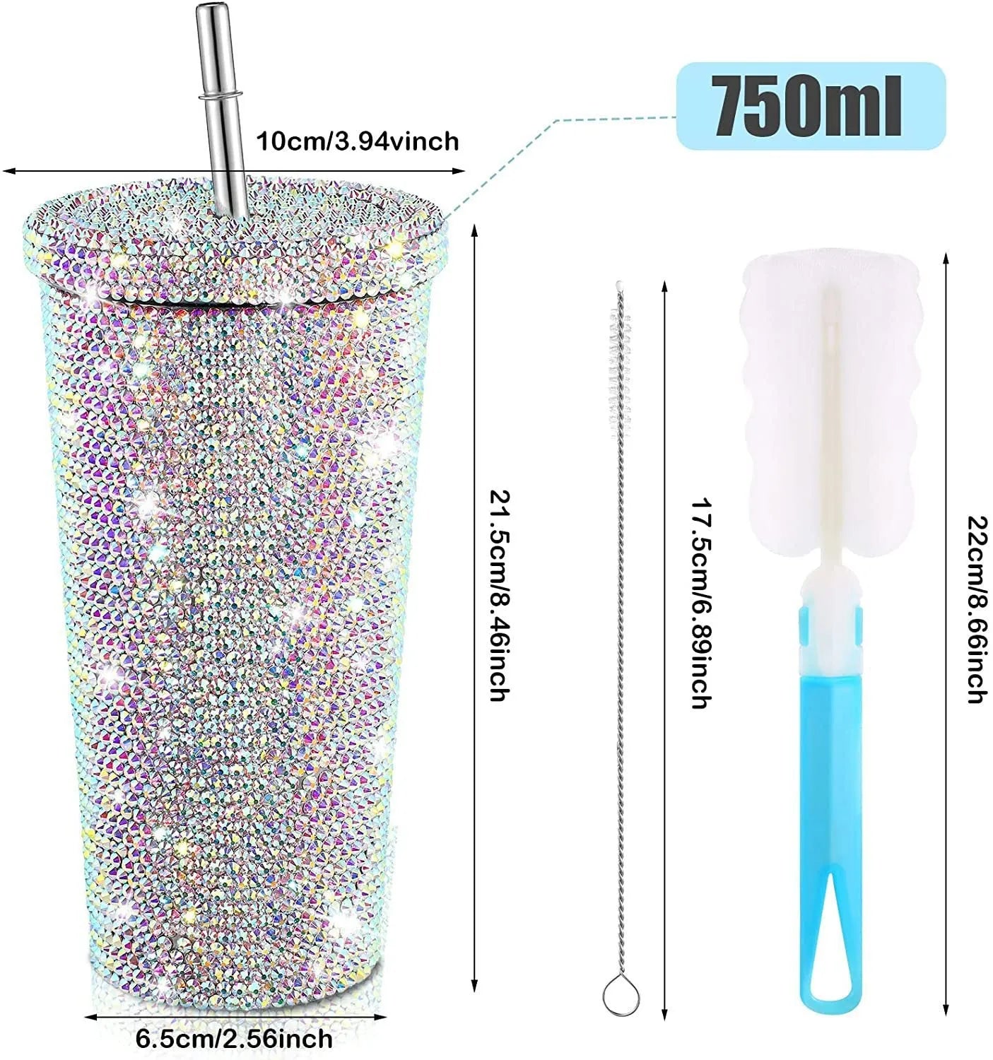 Diamond Inlaid Insulation Cup Pasted With Diamond Drink - Bellarte Enchanté Diamond Inlaid Insulation Cup Pasted With Diamond Drink